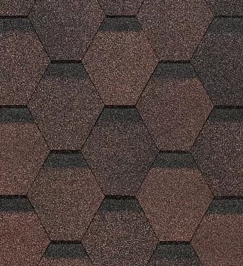 Гибкая черепица Гибкая черепица Docke PIE EURASIA ШЕСТИГРАННИК Коричневый