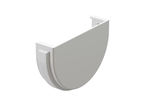 Пластиковые водосточные системы (ПВХ) Заглушка для желоба Döcke PREMIUM (Пломбир)