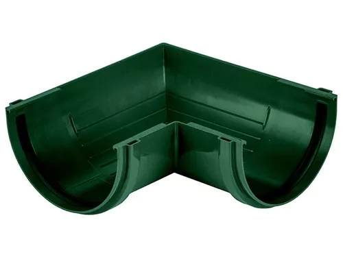 Пластиковые водосточные системы (ПВХ) Угловой элемент водостока Döcke DACHA 120 мм * 90˚ (Зеленый)