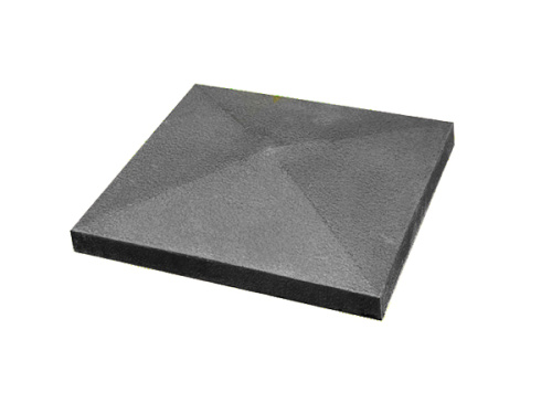 Бетонные блоки для забора Элемент накрывочный для камней бетонных литой 390*390 мм.