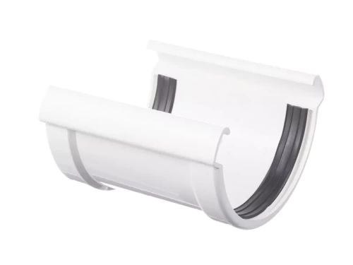 Пластиковые водосточные системы (ПВХ) Соединитель водосточных желобов Döcke LUX (Пломбир)