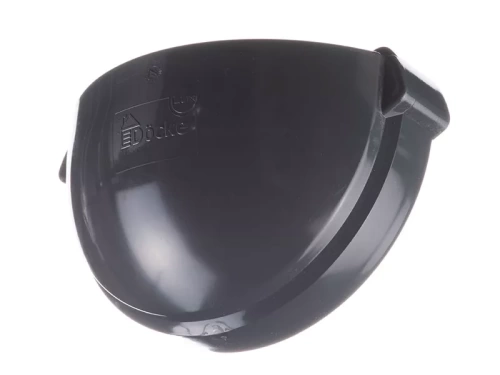 Пластиковые водосточные системы (ПВХ) Заглушка для водосточного желоба Döcke LUX (Графит)