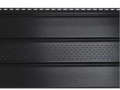 Перфорированные Соффит (ПВХ) 0300 Н Проф перфорированный частично 426С Черный (1шт -0,9м2)