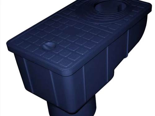 Водоотводы, дренаж Ливнеприемник кровельный с вертикальным патрубком черный