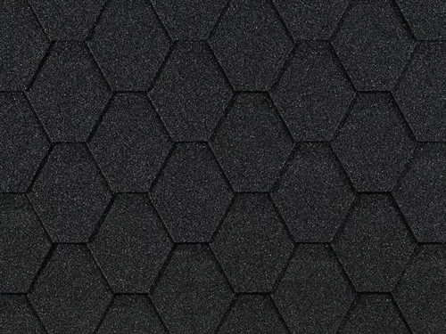 Гибкая черепица Гибкая черепица Döcke PIE EURASIA/ ШЕСТИГРАННИК/ Чёрный