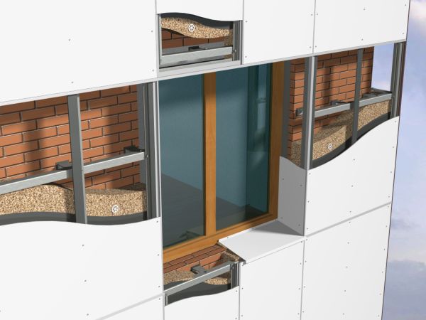 Что такое вентилируемый фасад? Как совместить ремонт фасада и утепление здания?