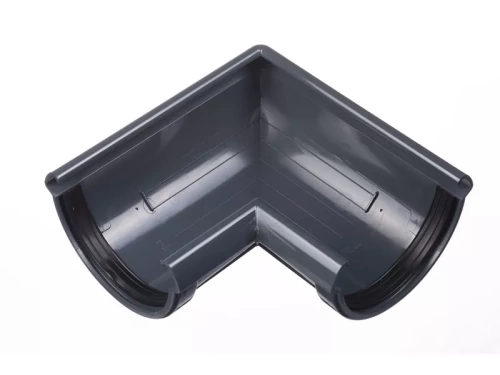 Пластиковые водосточные системы (ПВХ) Угловой элемент 90˚ водосточной системы Döcke LUX  (Графит)