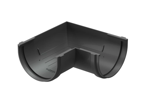 Пластиковые водосточные системы (ПВХ) Döcke DACHA Угловой элемент 120 мм * 90˚ (Серый)