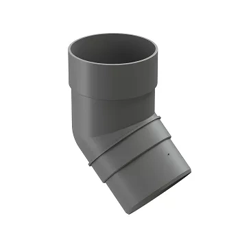 Пластиковые водосточные системы (ПВХ) Колено 45 Döcke PREMIUM (Графит)