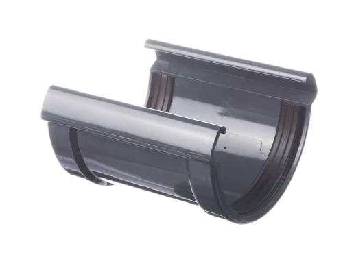 Пластиковые водосточные системы (ПВХ) Соединитель водосточных желобов Döcke LUX (Графит)