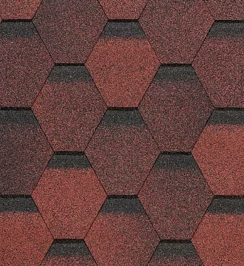 Гибкая черепица Гибкая черепица Docke PIE EURASIA ШЕСТИГРАННИ Красный