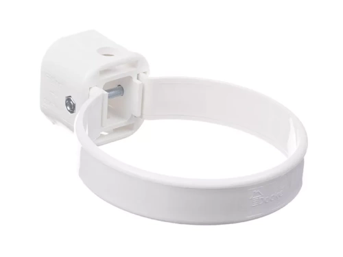 Пластиковые водосточные системы (ПВХ) Хомут универсальный водосточной трубы Döcke LUX (Пломбир)