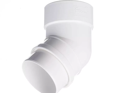 Пластиковые водосточные системы (ПВХ) Колено водосточной трубы 45˚ Döcke LUX (Пломбир)