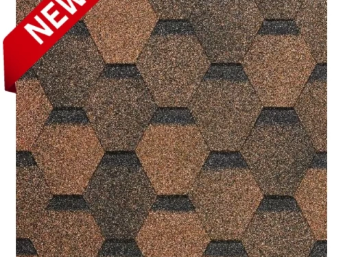 Гибкая черепица Гибкая черепица Docke PIE EURASIA ШЕСТИГРАННИК Светло-коричневый