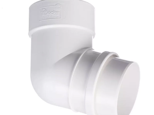Пластиковые водосточные системы (ПВХ) Колено водосточной трубы 72˚ Döcke LUX (Пломбир)