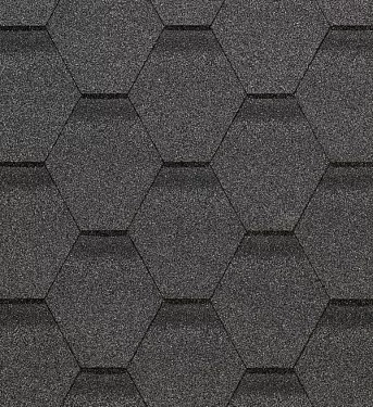 Коньково-карнизная черепица Гибкая черепица Döcke PIE EURASIA/ ШЕСТИГРАННИК/ Серый