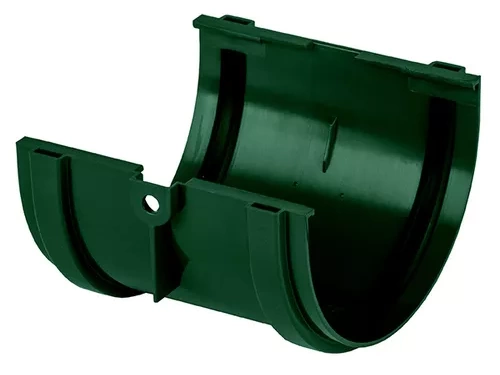 Пластиковые водосточные системы (ПВХ) Соединитель водосточных желобов Döcke DACHA 120 мм (Зеленый)
