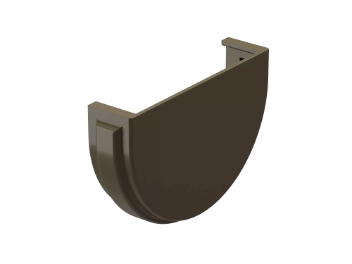 Пластиковые водосточные системы (ПВХ) Заглушка желоба Döcke PREMIUM (Каштан)