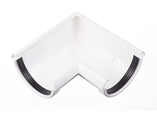 Пластиковые водосточные системы (ПВХ) Угловой элемент 90˚ водостока Döcke LUX (Пломбир)