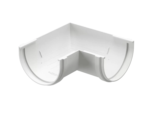 Пластиковые водосточные системы (ПВХ) Угловой элемент водостока Döcke DACHA 120 мм * 90˚ (Белый)