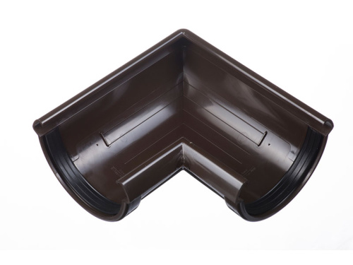 Пластиковые водосточные системы (ПВХ) Угловой элемент 90˚ водостока Döcke LUX (Шоколад)