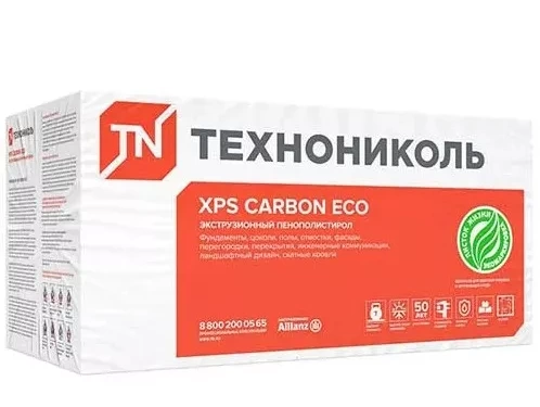 Экструдированный пенополистирол XPS Плиты пенополистирольные экструзионные ТЕХНОНИКОЛЬ CARBON ECO ТВ 1180х580х100, L-кромка
