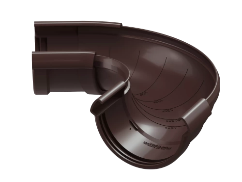Пластиковые водосточные системы (ПВХ) Угол регулируемый 60˚-160˚ водостока Döcke LUX  (Шоколад)
