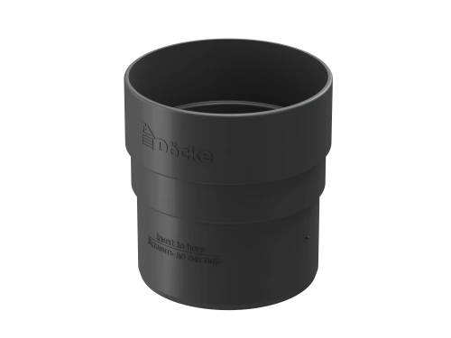 Пластиковые водосточные системы (ПВХ) Döcke DACHA Муфта соединительная 80 мм (Серый)