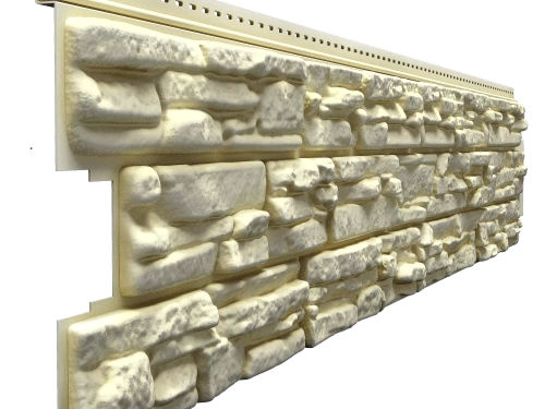 Сайдинг с имитацией камня Сайдинг с имитацией камня Docke ROCKY (Кешью)