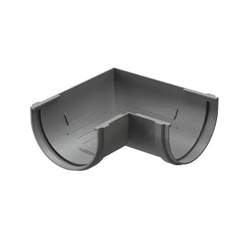 Пластиковые водосточные системы (ПВХ) Угловой элемент 90˚ Döcke PREMIUM (Графит)