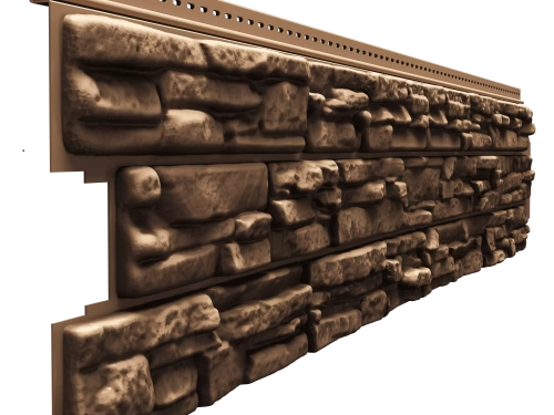 Сайдинг с имитацией камня Сайдинг с имитацией камня Docke ROCKY (Кедровый орех)