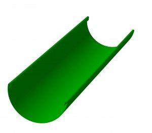 Металлическая водосточная система круглого сечения Желоб водосточный 120 мм (L=1,25м)